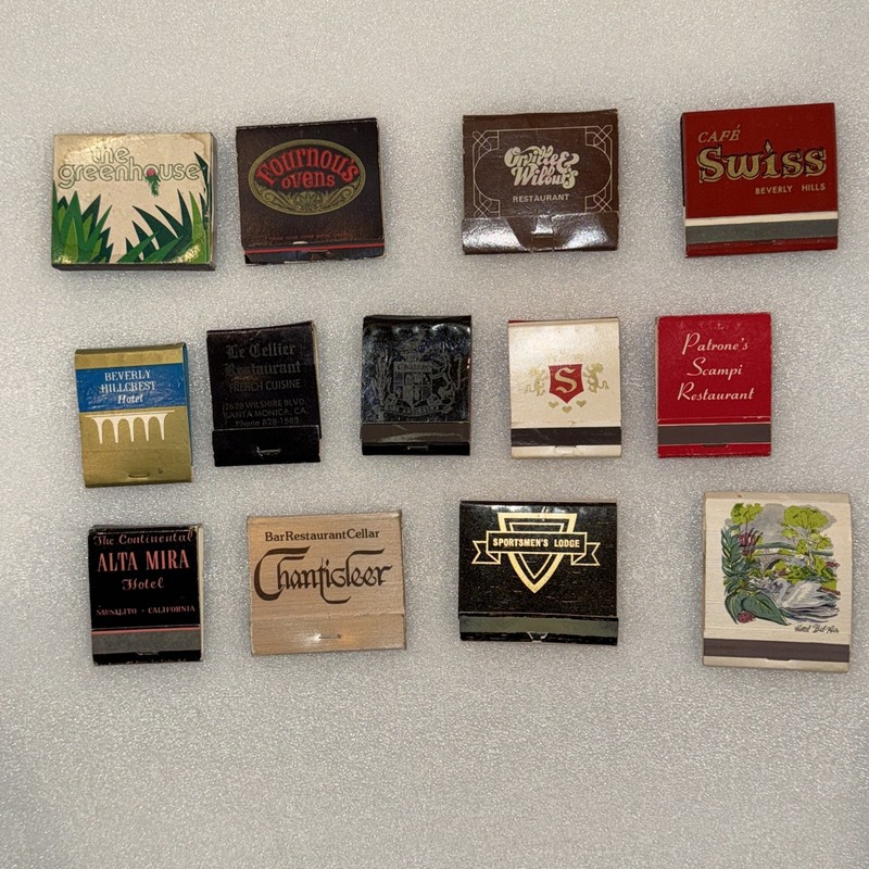 VINTAGE MATCHBOOK LOS ANGELES, Hollywood, Beverly Hills, Westwood, SB, SF