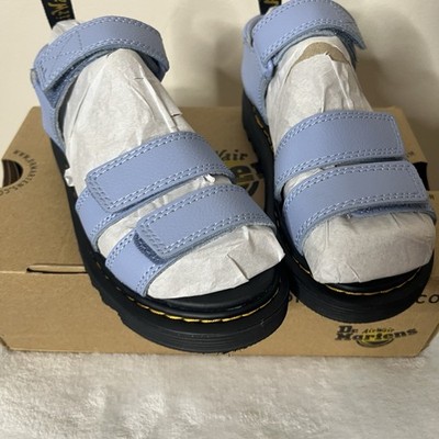 Dr Martens Klaire Athena Leather Strap Sandals Zen Blue Girls Sz 2UK 1~NWB
