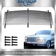 Front Chrome Grille Fits 1988-93 Gmc Sierra90-93 Suburban Upper Grill Insert Al