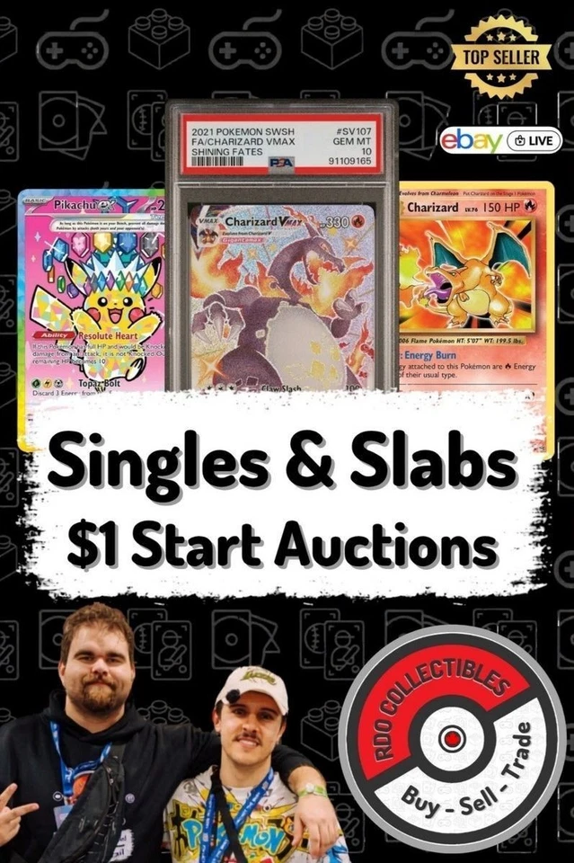$1 Start | Slabs & Singles Auctions! $7.99 Tracked Shipping - Sun