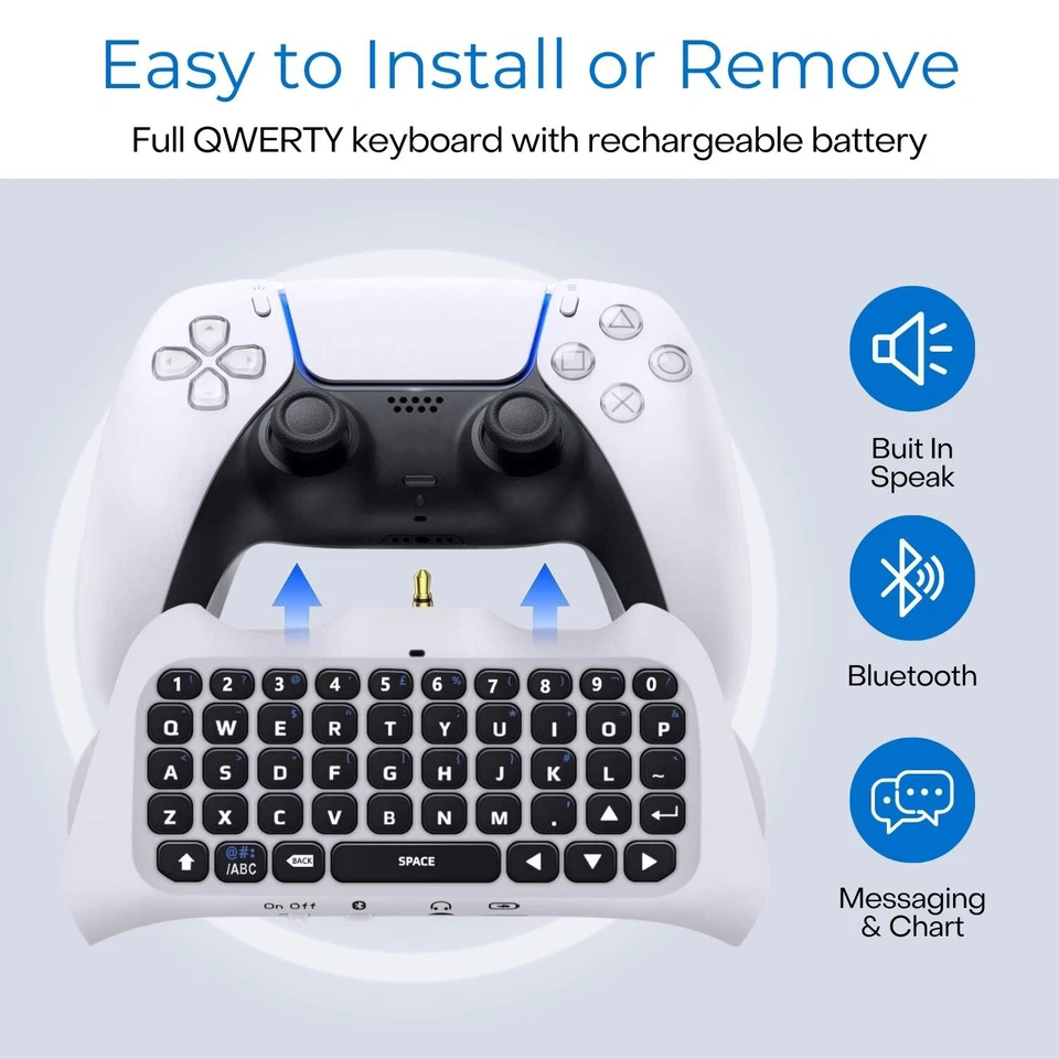 Controller Keyboard for PS5 Playstation 5 Dualsense Wireless Controller - Image 3 of 4