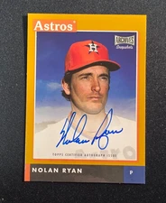 2020 Topps Archives Baseball Nolan Ryan Snapshots Gold Auto 08/10 Card #AS-NR