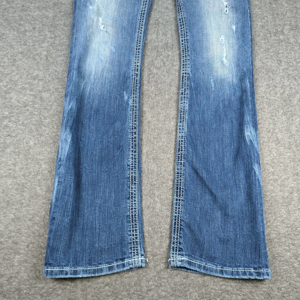 Jeans BKE Mujer 30L Azul Sabrina Corte Bota Vaquera Occidental Desteñido Foto 3 de 4