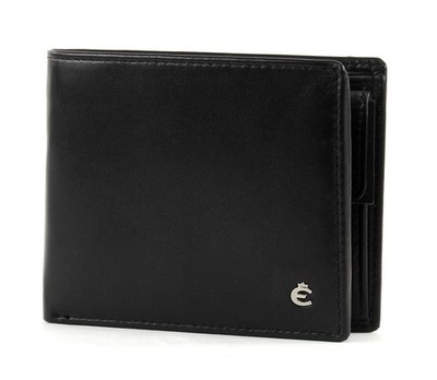 Esquire Harry RFID Wallet Quer with Flap S Geldbörse Black Schwarz Neu