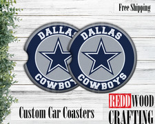 DALLAS COWBOYS CAR COASTERS SET OF  (2) NFL