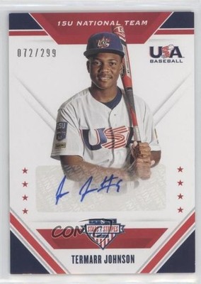 2020 Panini USA Baseball Stars & Stripes /299 Termarr Johnson #15U-TJ Auto 0tw4