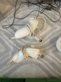 Wii Bundle w NIB Fit Board  Cords Controlle & Sensor Bar + 5 Games Lot TESTED