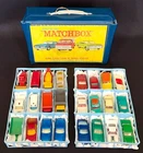 (24) Vintage 1960s Lesney Matchbox Cars Trucks & Vans Lot w/Collector's Case!