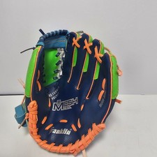 Franklin MeshTek Baseball Glove Mit 9.5  Blue Orange Green Right Hand Throw
