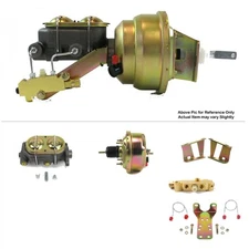 1955-57 Chevy Bel Air FW Mount Pwr 7" Single Brake Booster Kit LS 5.3 Disc/Drum 