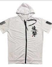 Attack On Titan / Shingeki no Kyojin Zip Hoodie Short-Sleeve  Unisex XXL