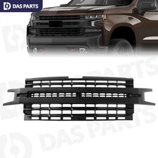 Front Bumper Grille Grill Mesh Assembly Matte Black For 2019-2022 Silverado 1500