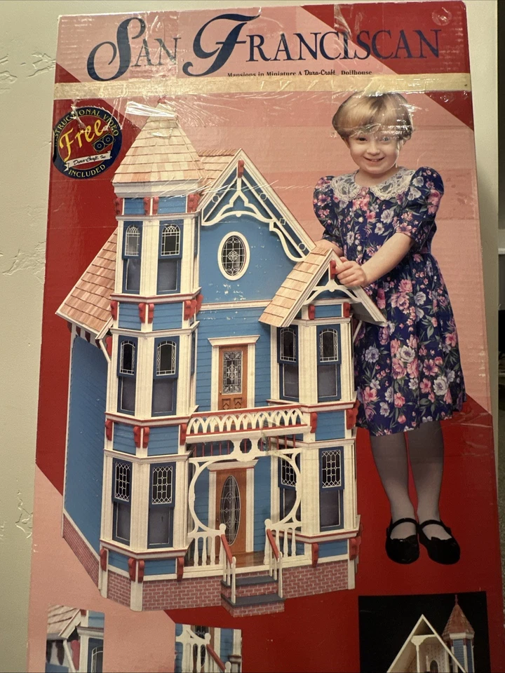 Kit de casa de muñecas de madera Dura-Craft vintage Mansión de San Francisco SF 555 NOS Foto 2 de 4