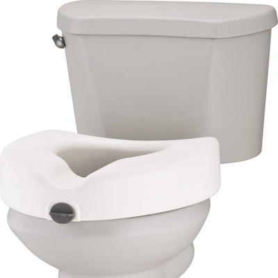 Nova Toilet Seat Riser Adds 5 Height Raised Toilet Seat On/Off Front Lock 300