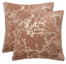 Marble Gold Foil Velvet Cushions or Cushion Covers in 5 Colours - 18" / 45cm