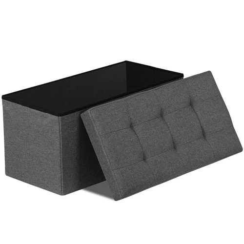 Folding Storage Ottoman Bench Foot Rest Foot Stool for Bedroom Entryway Indoor - Imagen 86 de 93