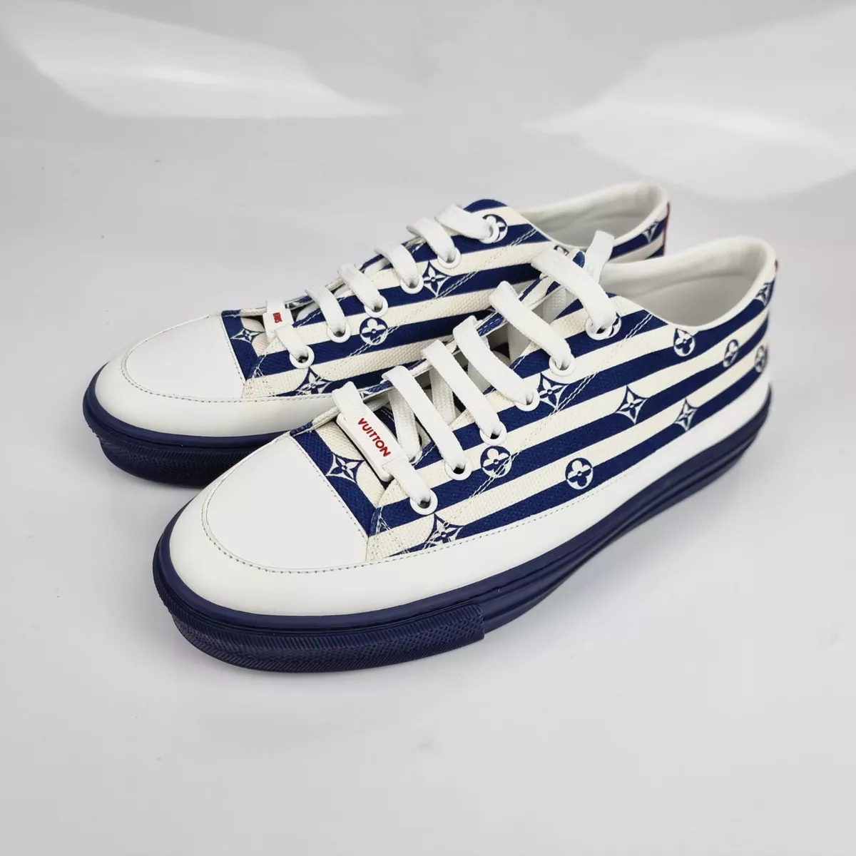 Louis vuitton white and blue deals shoes