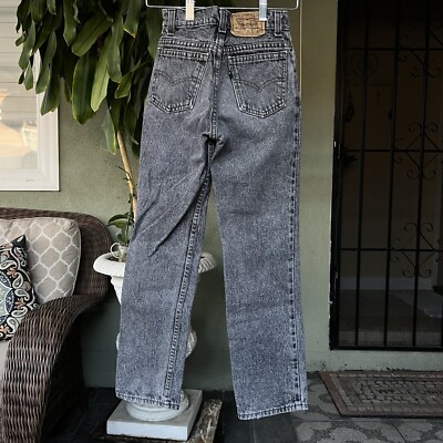 Vintage Levi's 506 Denim Jeans Size 10 Kids Slim Gray Youth