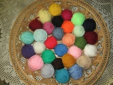 30-SCRAP YARN BALLS OF 4-PLY YARN 12 oz Assorted ACRYLIC