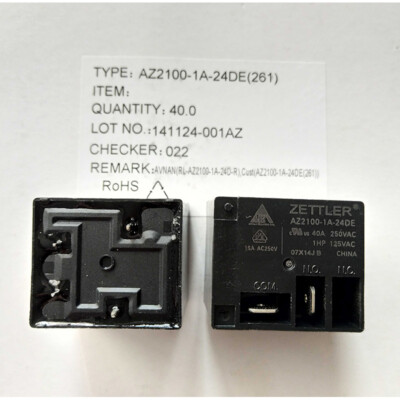 5PCS ZETTLER AZ2100-1A-24DE Power Relay 24VDC 4Pin 40A 250V