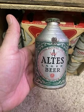 Altes Lager Beer Crowntainer beer Can Tivoli Brewing Co Customery mispelled Old
