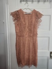 Gianna Bini Salmon-Pink Lace Dress Size Small