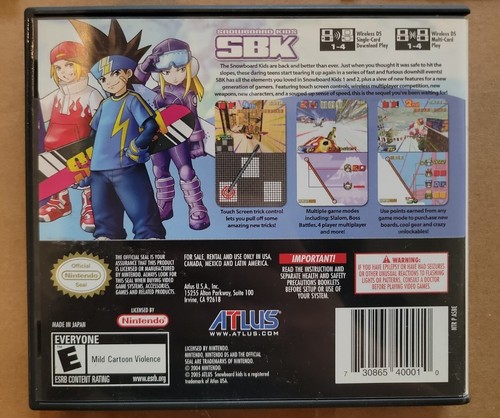 SBK - Snowboard Kids - Nintendo DS Complete - Picture 2 of 3