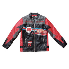 Disney Lightning McQueen Cars Jacket Boys 7 8 Red Rusteze Racing Center Team 95