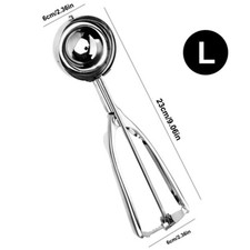 3 Size Stainless Steel Ice Cream Scoop Spoon Melon Baller Small Middle Large AU