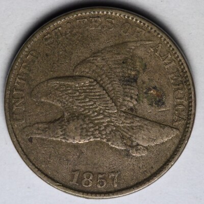 1857 Flying Eagle Cent Penny XF+ E104 XQMM