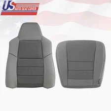 2003 2004 2005 Ford F250 F350 Driver Top & Bottom Cloth Seat Cover Med Flint Gry
