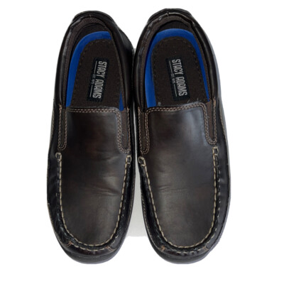 Stacy Adams Porter Moc Toe Slip On Loafers Brown Boys Youth Size