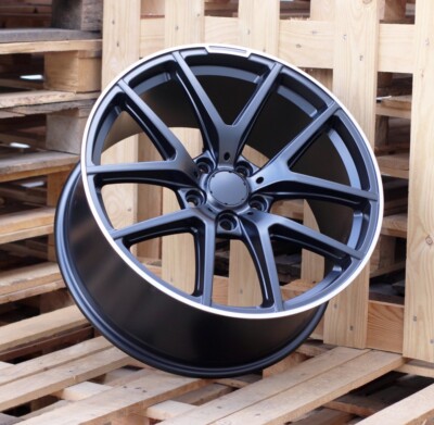 4 x 21 Inch 5x130 ET33 AMG Brabus Stil Schwarz Poliert Räder : Für G - Wagen