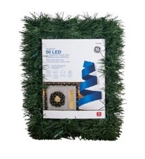 GE 50 StayBright LED 18 ft Illuminated Garland Warm White Lights 1293695