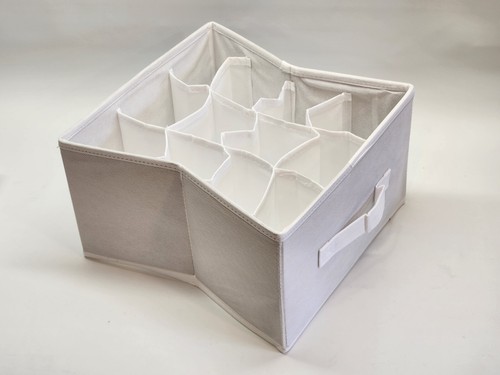 2x3 Estantes Colgantes de Tela con 2 Cajones + Calcetines Armario Organizador Almacenamiento Blanco - Imagen 12 de 22