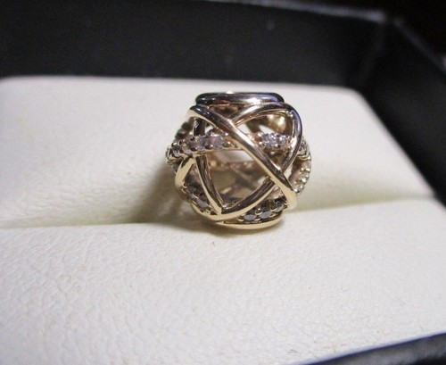 PANDORA 14k solid gold Sparkling Galaxy charm with CZ - 750827CZ - G585 ALE - Picture 2 of 12