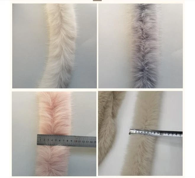 1-10 m Kunst Kaninchenfell Streifen Band Rand Borte Nähen Kleidung Bündchen Mütze 9 cm breit