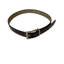 Cartoni Mens Size 34 Brown Leather Belt Made In South Africa Cordovan Maroon