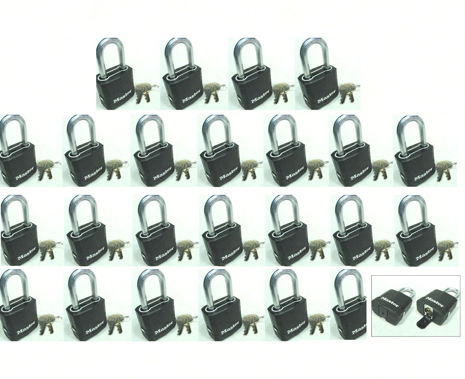 Lock Set Be super welcome by San Diego Mall Master M115KALF Lot Shackle Carbide KEYED ALIKE 24