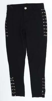 Stacey B Damen schwarz Polyestermischung Cropped Leggings Größe 6 L24 in