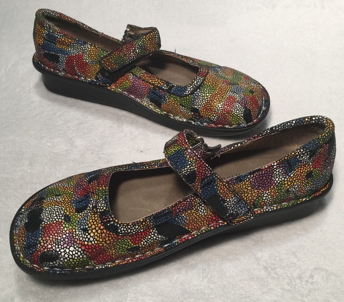 ユカピンバカラ　1916年「Moliere 11140 」Ｈ17cm×2脚 Alegria Belle BEL-180 Multi Painterly Leather Mary Jane