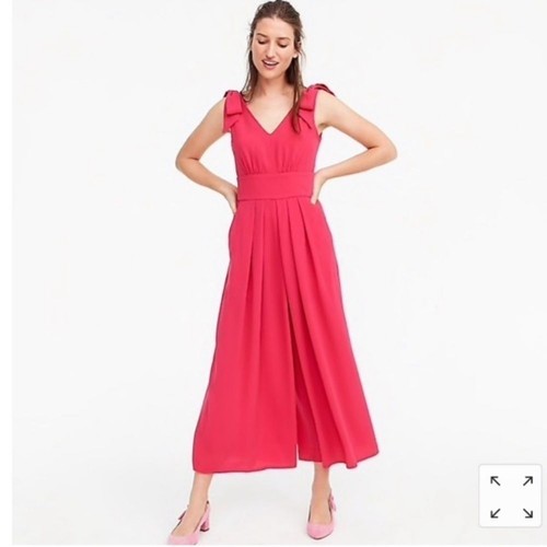 J. Crew Drapey Tie Shoulder Jumpsuit NEW Size 8