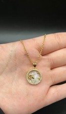 Aries Zodiac Sign Astrology Horoscope Round Circle Pendant Necklace Fashion The