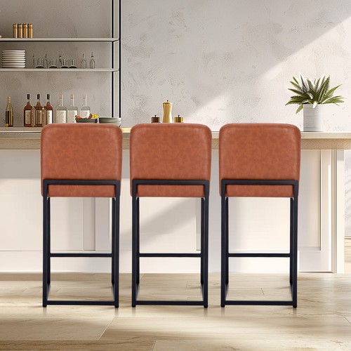 Bar Stools Set of 4 Counter Height Dining Chair PU Leather Indoor Pub Barstool - Picture 28 of 37