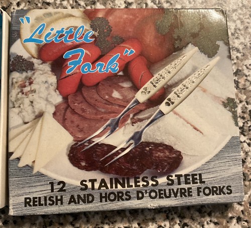 Vintage Little Fork Set of 12 Stainless Steel With Box - Picture 5 of 7