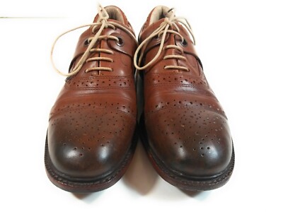 Tsubo Men Brown Leather Wingtip Oxford Dress Lace Up Cap Toe  display picture 2