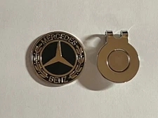 (1) Mercedes Benz 1" Coin Style Golf Marker With Bonus Hat Clip - A Great Deal!
