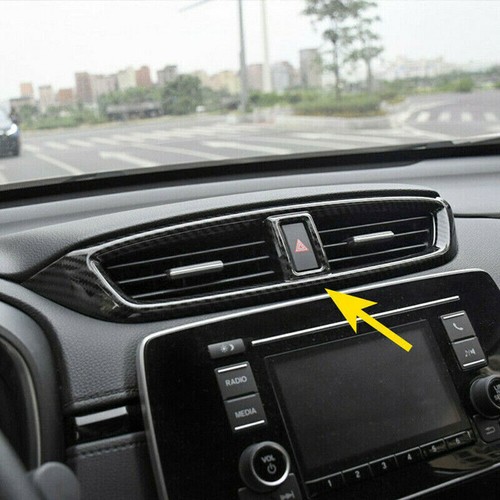 Cubierta de salida de ventilación de aire central de fibra de carbono para Honda CR-V CRV 2017-2021 - Imagen 5 de 9