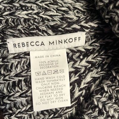Rebecca Minkoff Marled Beanie & Armwarmer Set black and  display picture 2
