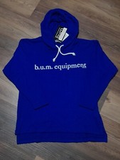 Vintage 1993 B.U.M Equipment Pull Over Hoodie. NOS W/ Tags. Womens Small. P167